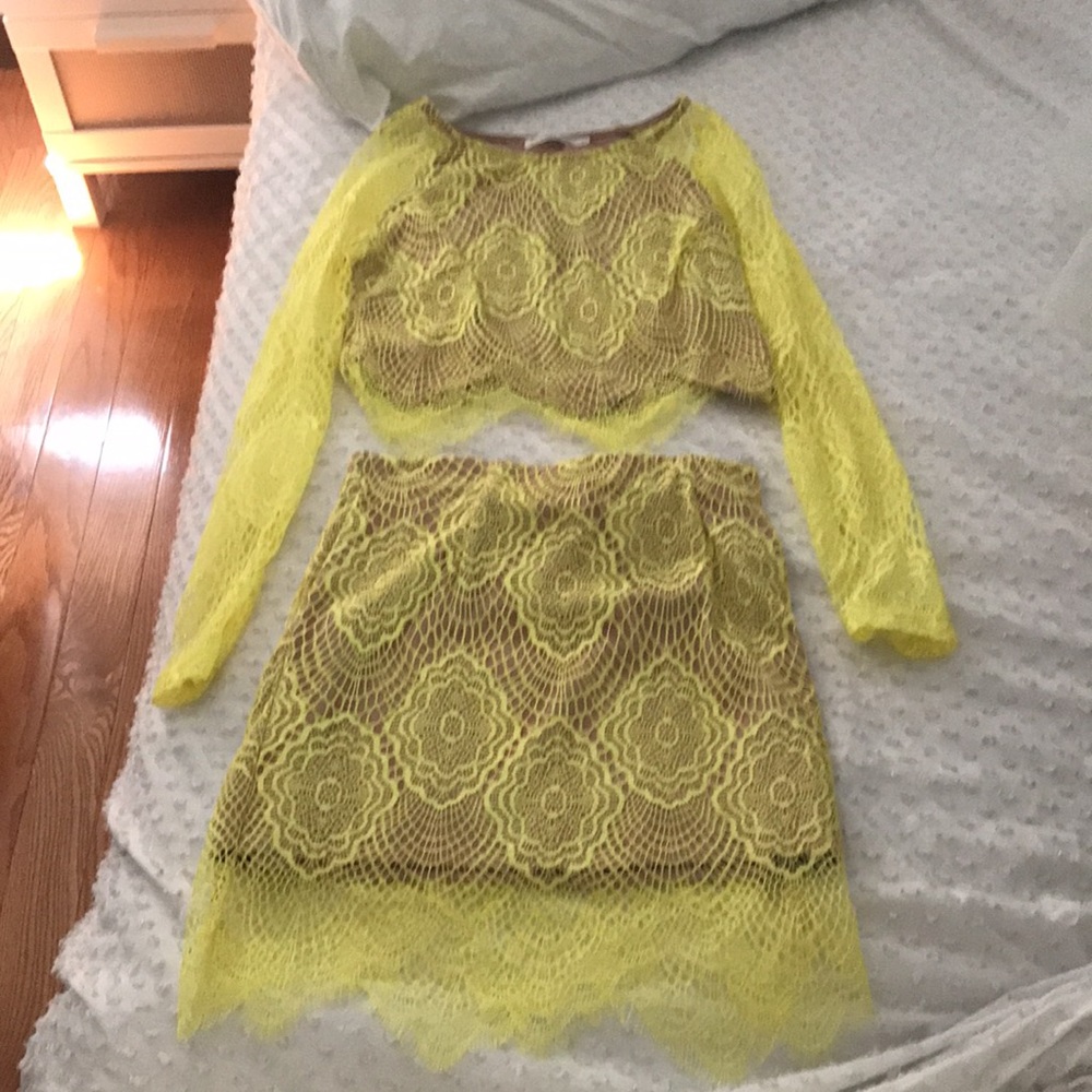 Lace two piece skirt/top size S